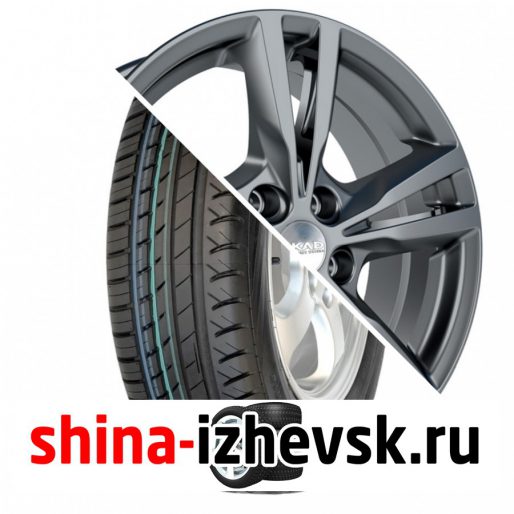 Колесо в сборе Viatti Strada (V-130) 215/55 R17 V 94 + СКАД Мельбурн 7xR17 5×114.3 ET45 DIA66.1 Черно-серый цвет с перламутровыми оттенками в Ижевске